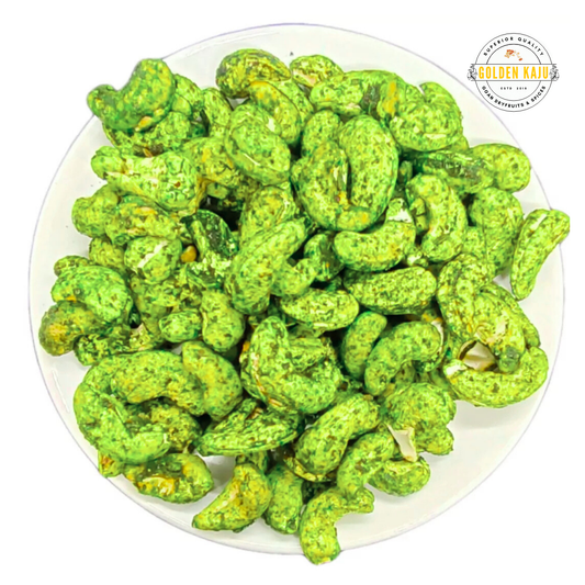 Goan Green Chilli Spicy Masala Cashews - Zesty & Fiery