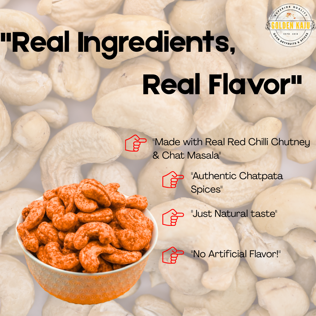Goan Red Chilli Chatpata Masala Cashews - Spicy & Tangy