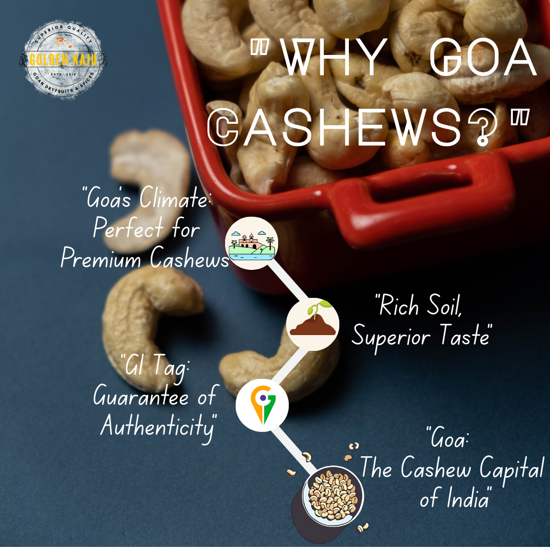 Goan Harvest W320 Cashews - Regular Size, Premium Goan Flavor