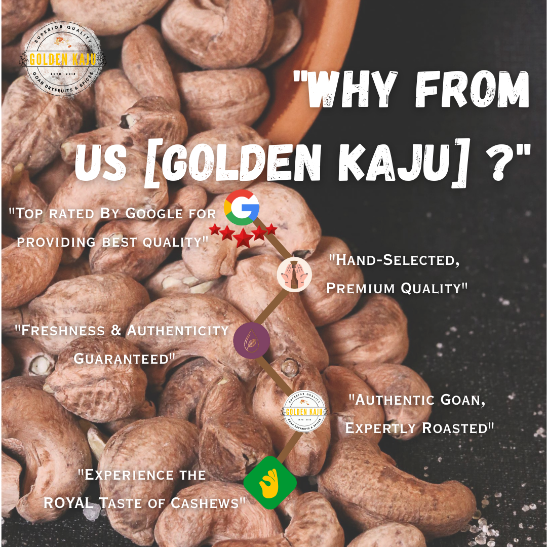 Goan Harvest Jumbo cashew with Skin (Drum Roasted)
