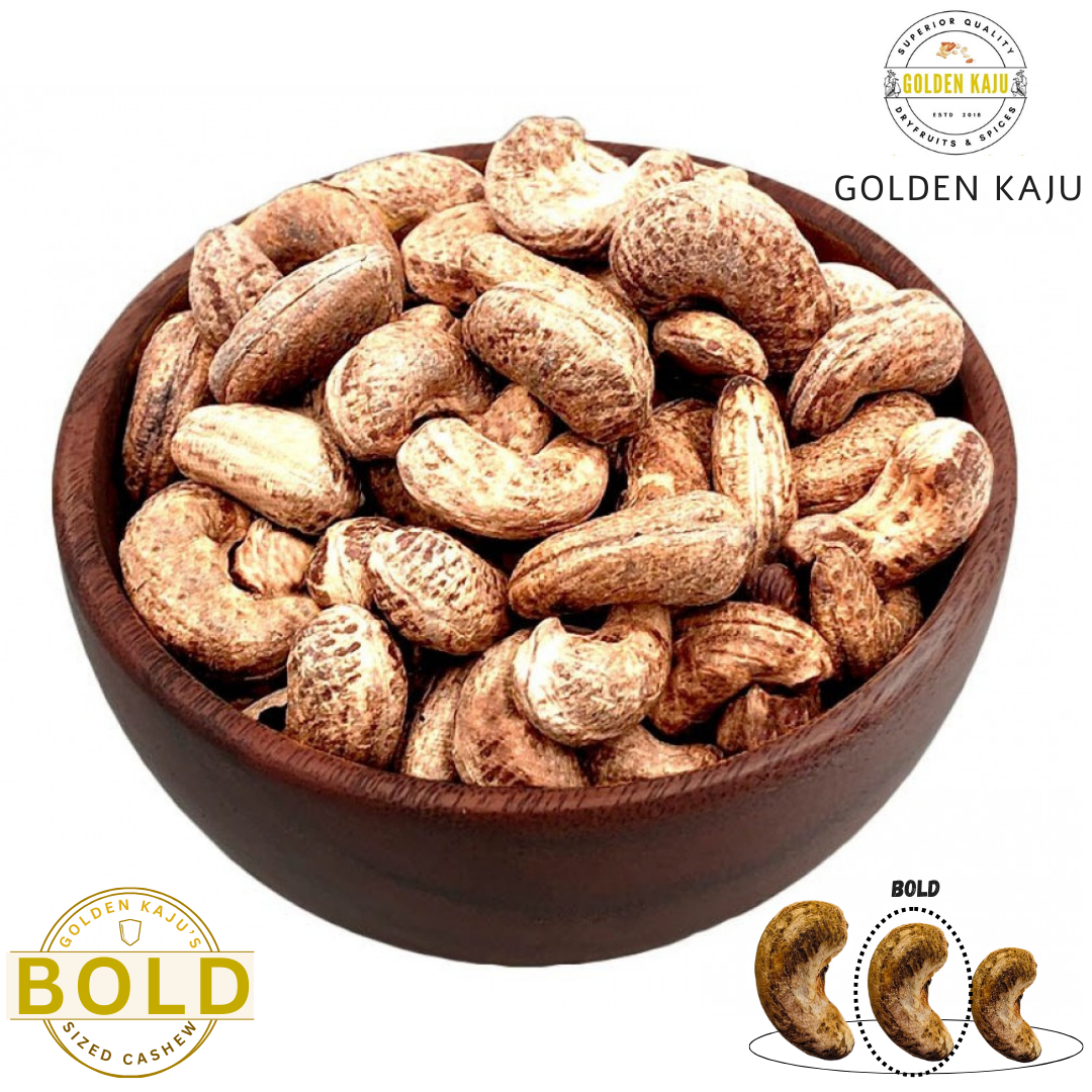 Goan Harvest BOLD Cashew with Skin (Drum Roasted)