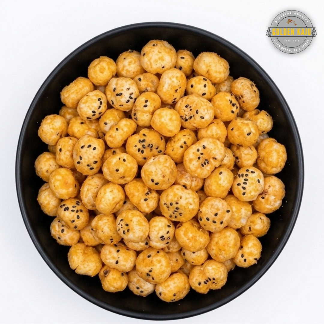 Cheese Roasted Makhana | Savory Fox Nuts Snack : Golden Kaju's Coastal Nuts