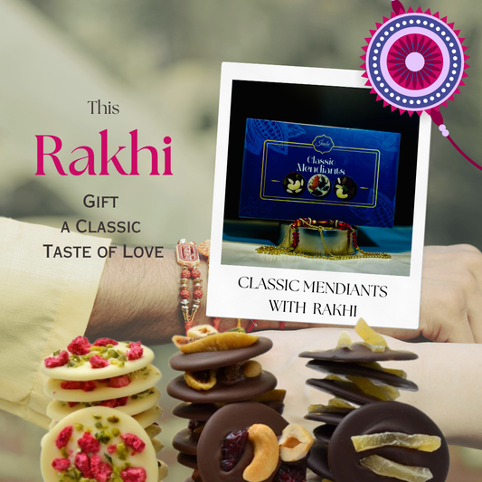 The Mendiant's Rakhi: Classic Chocolate Mendiants with Elegant Bracelet Rakhi