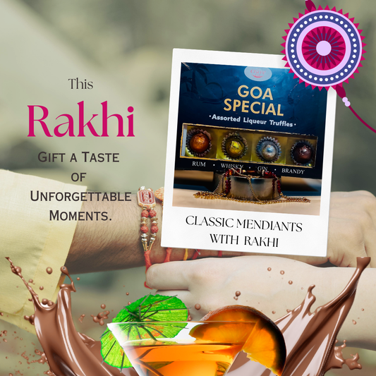 Alcoholic Chocolate Truffles with Elegant Bracelet Rakhi
