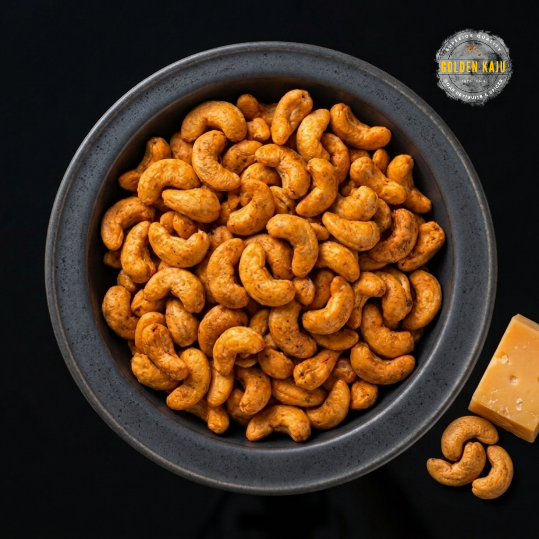 Cheese Flavored Roasted Cashews - Golden Kaju's Coastal Series