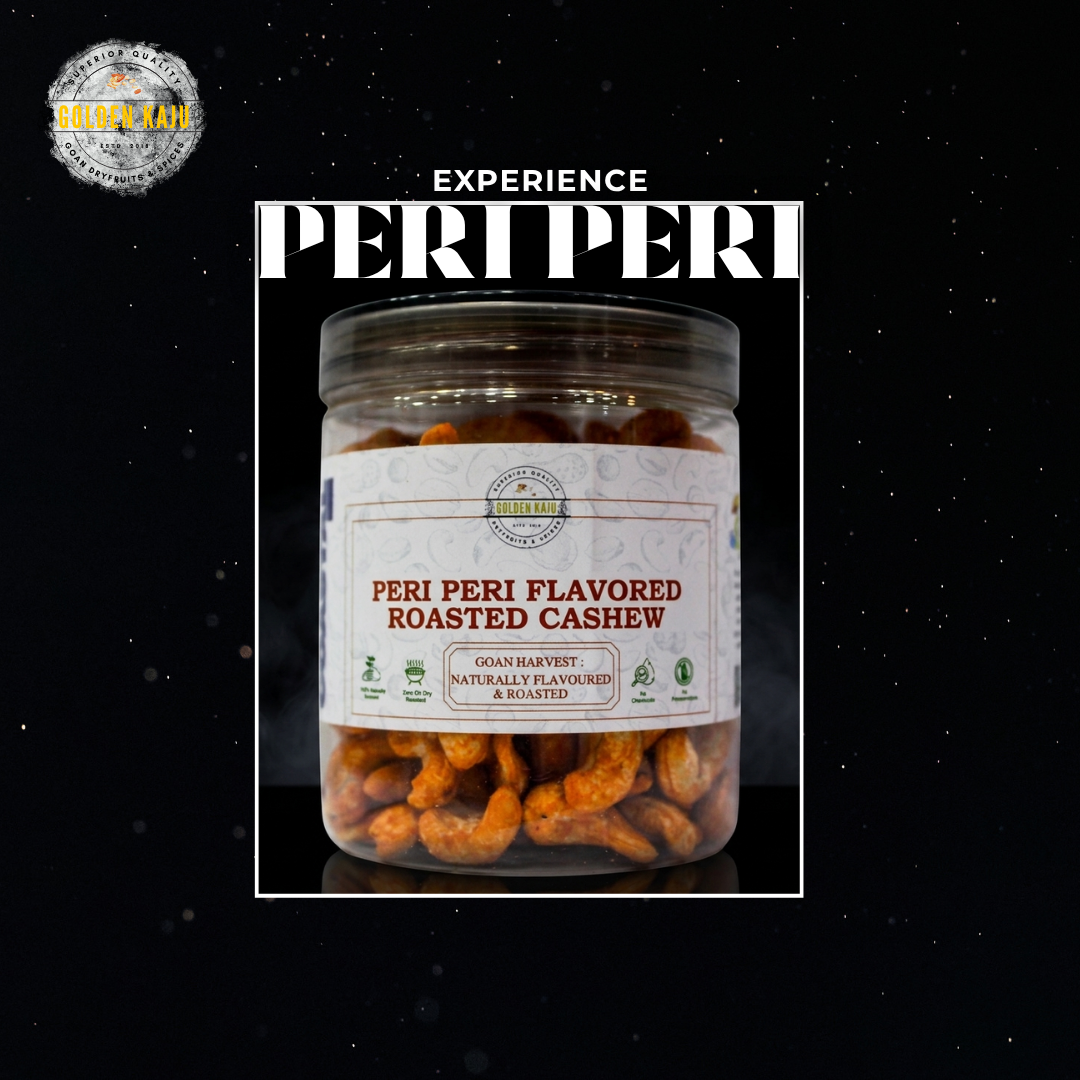 Spicy Peri Peri Roasted Cashews | Zero Oil Dry Roasted | Coastal series