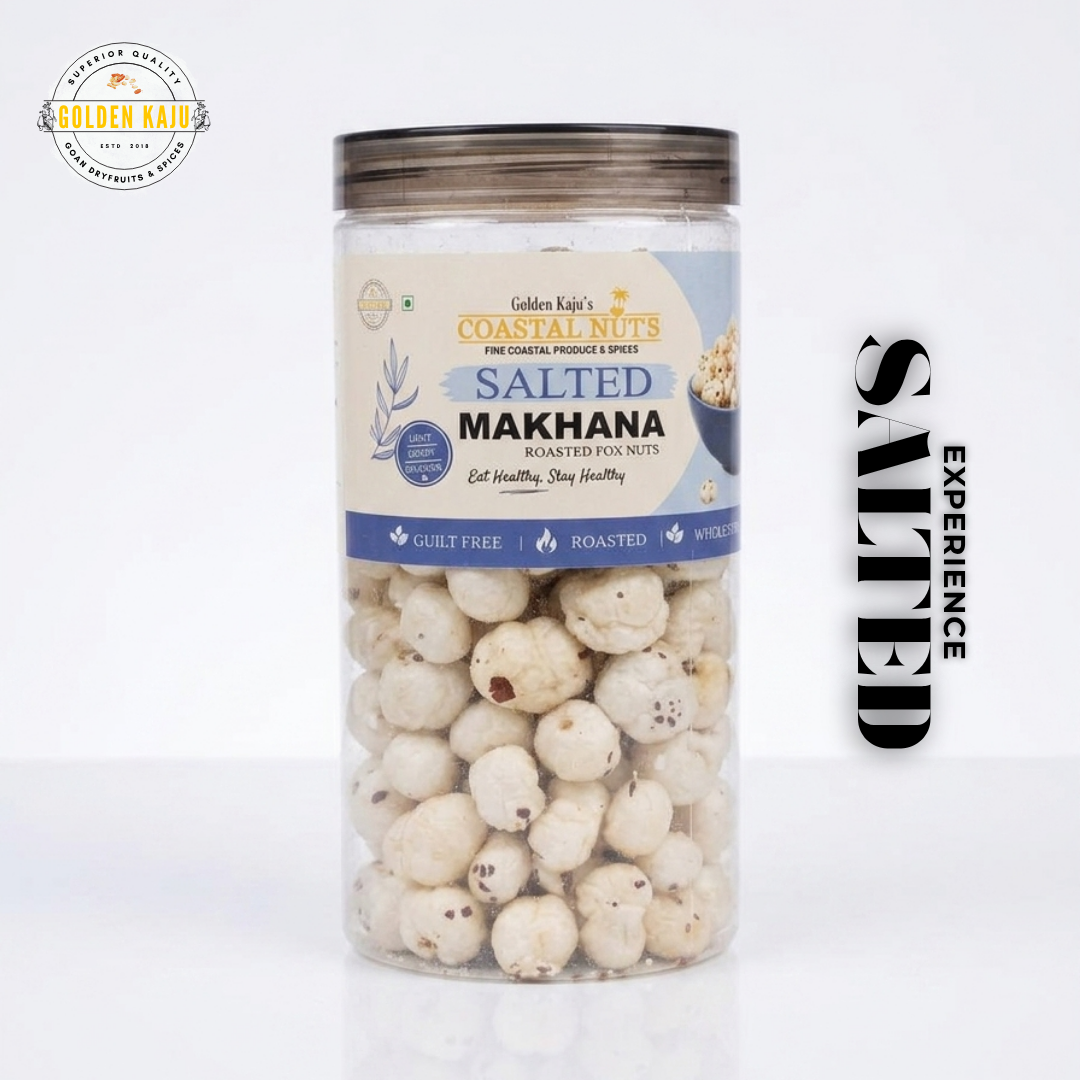 Salted Roasted Makhana | Classic Crispy Fox Nuts : Golden Kaju's Coastal Nuts