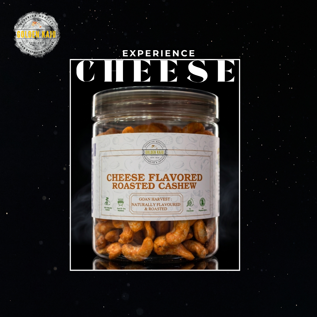 Cheese Flavored Roasted Cashews - Golden Kaju's Coastal Series