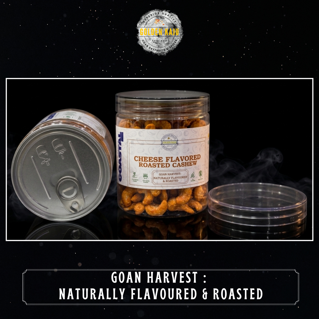Cheese Flavored Roasted Cashews - Golden Kaju's Coastal Series