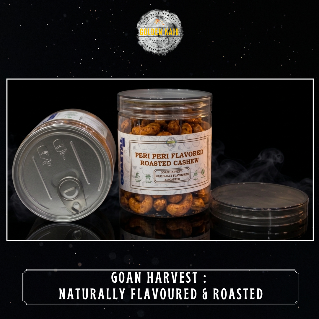 Spicy Peri Peri Roasted Cashews | Zero Oil Dry Roasted | Coastal series