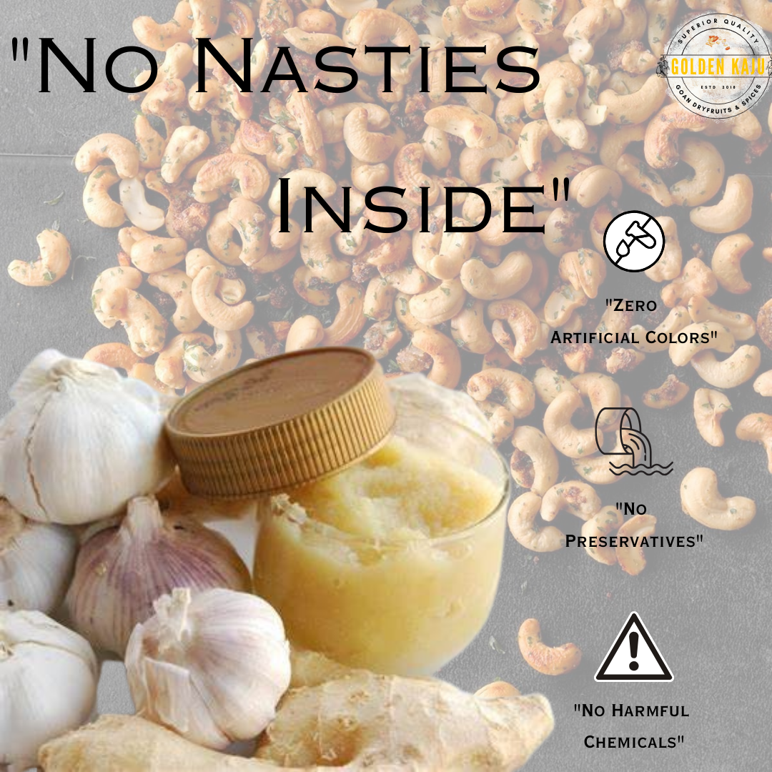 Goan Garlic Chatpata Masala Cashews - Zesty & Savory