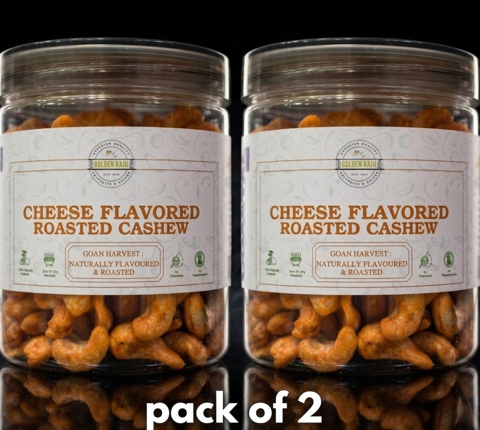 Cheese Flavored Roasted Cashews - Golden Kaju's Coastal Series